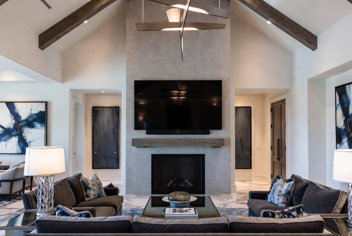 Fireplace TV installation in San Diego