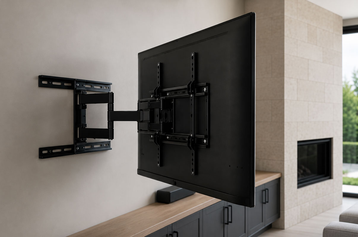San Diego TV mounting with full motion mount