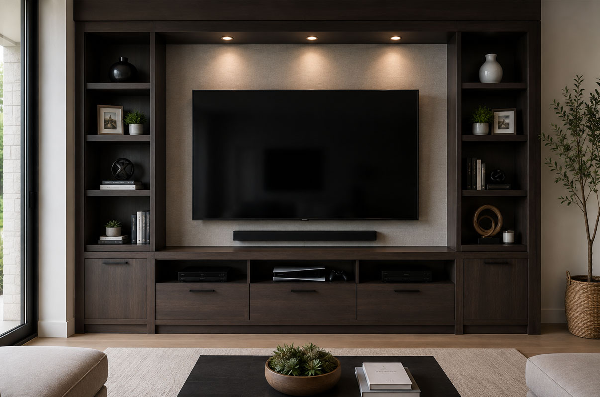 entertainment center assembly by TVMountSD