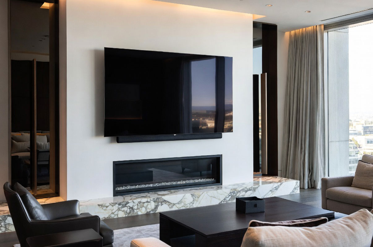 San Diego TV mounting with concealed cables